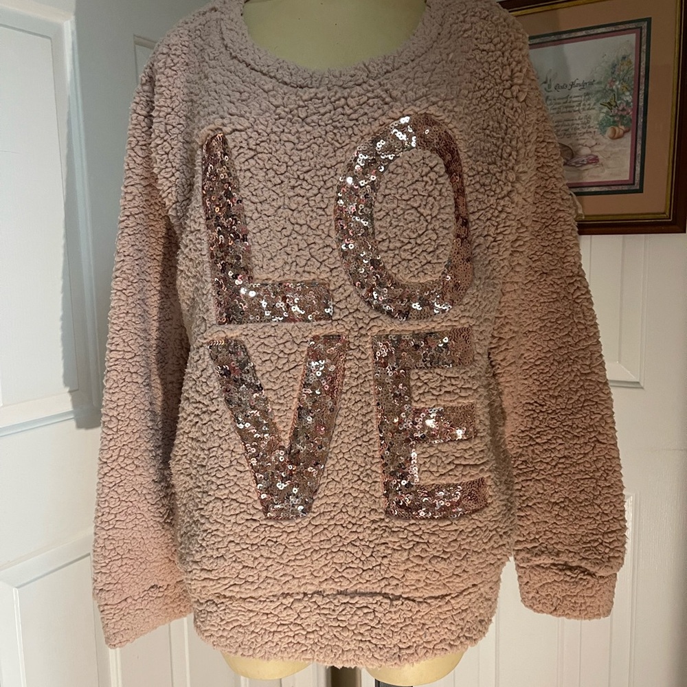 Chance or Fate Blush Sherpa Sweatshirt